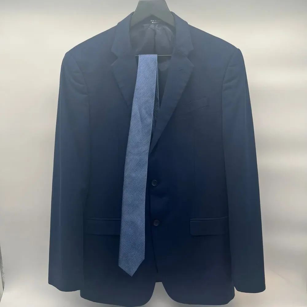 Suit 2 Piece Jacket and Pants, Navy, Slim Fit